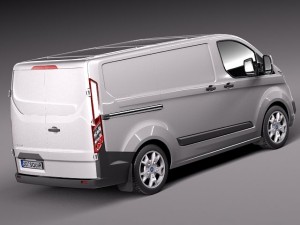 Transit Custom 2013 Van 3D 모델