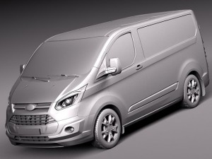 Transit Custom 2013 Van 3D 모델