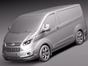 Transit Custom 2013 Van 3D Model