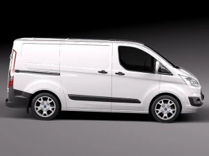 Transit Custom 2013 Van 3D Model