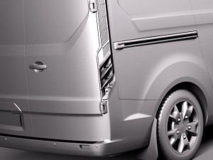 Transit Custom 2013 Van 3D 모델