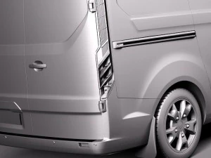 Transit Custom 2013 Van 3D Model