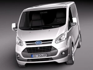 Transit Custom 2013 Van 3D Model