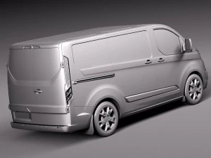 Transit Custom 2013 Van 3D Model