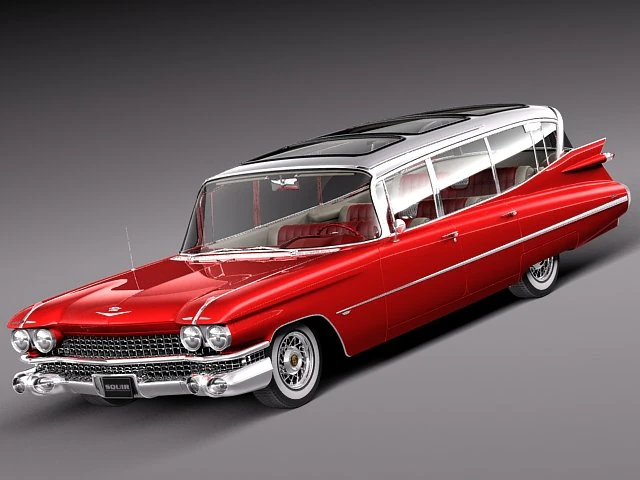 Cadillac Fleetwood 75 Station Wagon 1959 3D Model .c4d .max .obj .3ds .fbx .stl .blend 