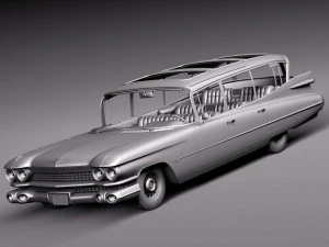 Cadillac Fleetwood 75 Station Wagon 1959 3D Model