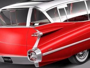 Cadillac Fleetwood 75 Station Wagon 1959 3D Model