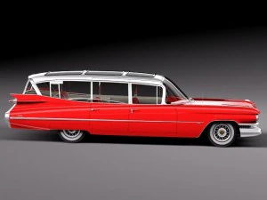 Cadillac Fleetwood 75 Station Wagon 1959 3D Model