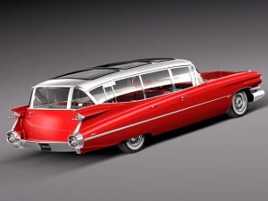 Cadillac Fleetwood 75 Station Wagon 1959 3D Model