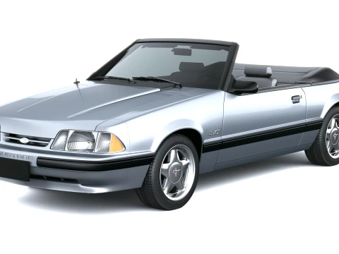 Mustang Convertible 1987-1993 3D Model
