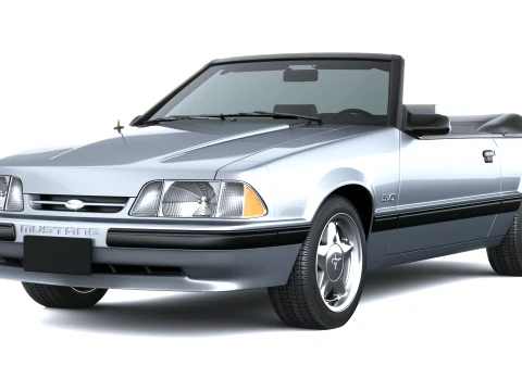 Mustang Convertible 1987-1993 3D Model