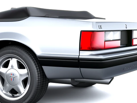 Mustang Convertible 1987-1993 3D Model