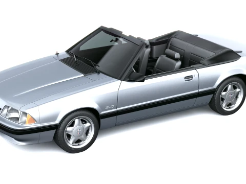 Mustang Convertible 1987-1993 3D Model