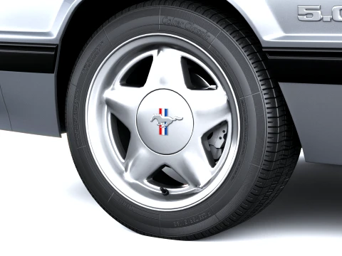 Mustang Convertible 1987-1993 3D Model