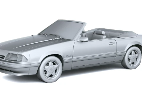 Mustang Convertible 1987-1993 3D Model