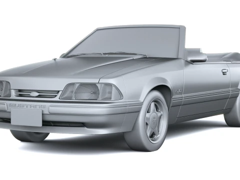 Mustang Convertible 1987-1993 3D Model