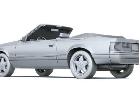 Mustang Convertible 1987-1993 3D Model