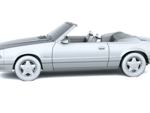 Mustang Convertible 1987-1993 3D Model