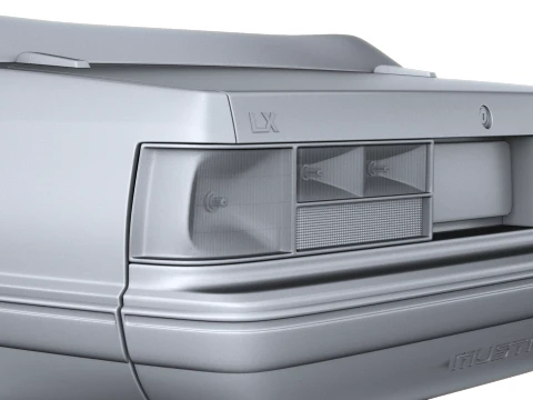 Mustang Convertible 1987-1993 3D Model