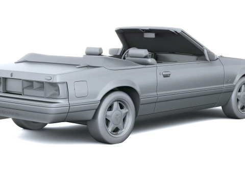Mustang Convertible 1987-1993 3D Model