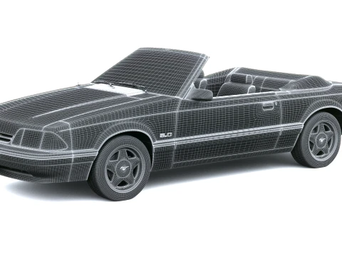 Mustang Convertible 1987-1993 3D Model