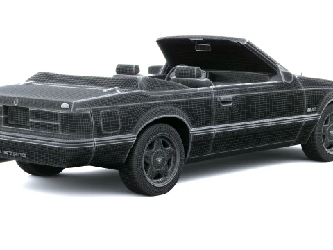 Mustang Convertible 1987-1993 3D Model