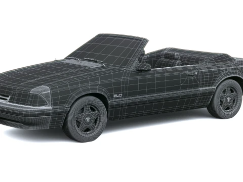 Mustang Convertible 1987-1993 3D Model