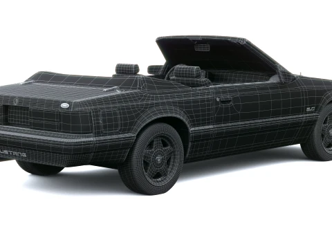 Mustang Convertible 1987-1993 3D Model