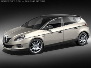 Lancia Delta 2009 Hatchback 3D Model