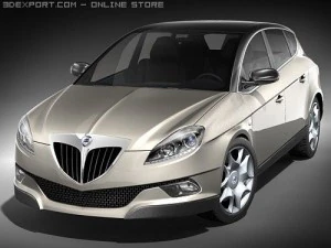 Lancia Delta 2009 Hatchback 3D Model