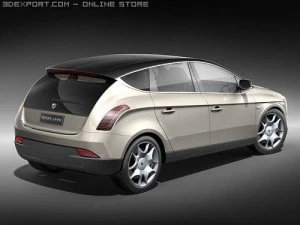 Lancia Delta 2009 Hatchback 3D Model
