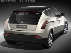 Lancia Delta 2009 Hatchback 3D Model