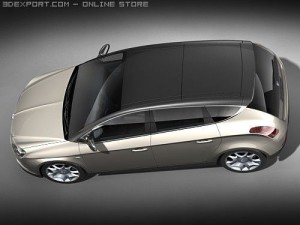 Lancia Delta 2009 Hatchback 3D-Modell