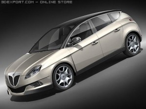 lancia delta 2009 mid poly 3D Model