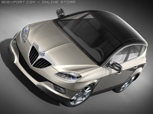 Lancia Delta 2009 midpoly 3D Model