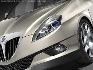 Lancia Delta 2009 midpoly 3D Model