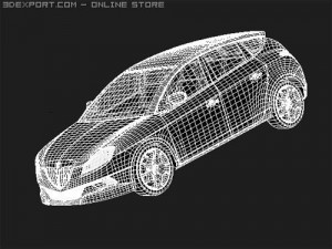Lancia Delta 2009 midpoly 3D Model