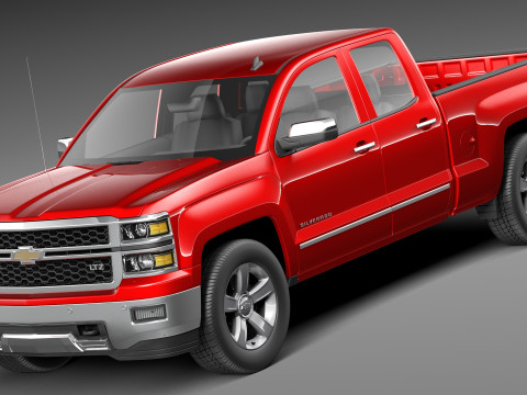 Chevrolet Silverado 1500 crew cab 2013 3Dモデル