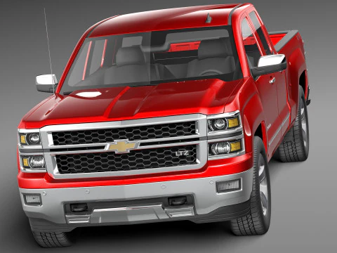 Chevrolet Silverado 1500 crew cab 2013 3D Model