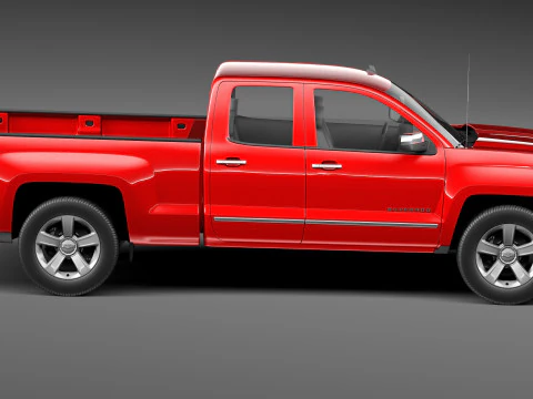 Chevrolet Silverado 1500 crew cab 2013 3D Model