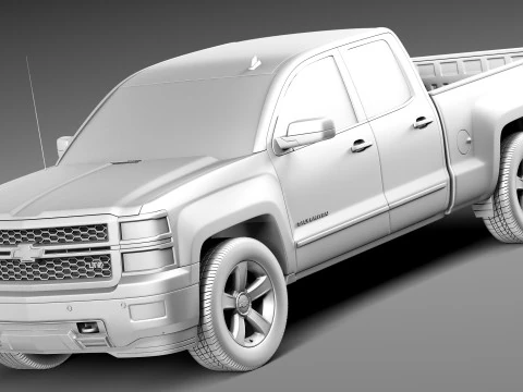 Chevrolet Silverado 1500 crew cab 2013 3D Model