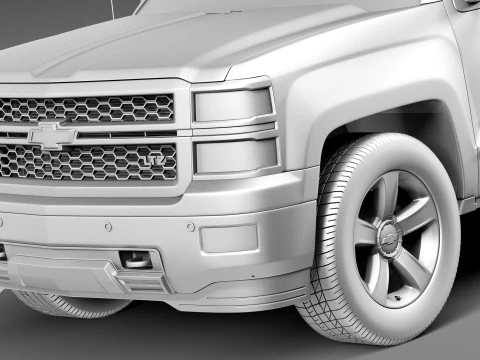 Chevrolet Silverado 1500 crew cab 2013 3D Model