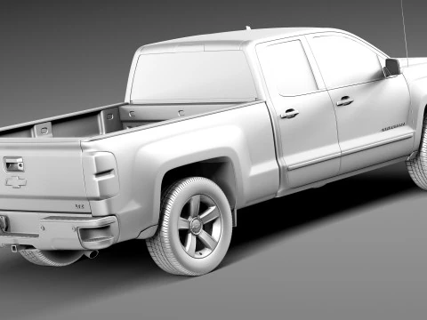 Chevrolet Silverado 1500 crew cab 2013 3D Model