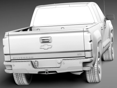 Chevrolet Silverado 1500 crew cab 2013 3D Model