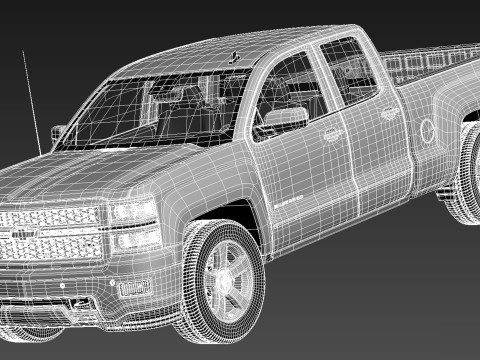 Chevrolet Silverado 1500 crew cab 2013 3D-Modell