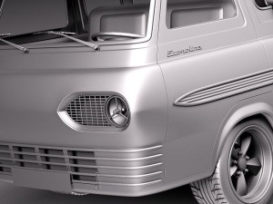 E100 Econoline 1961-1967 free sample model Modelo 3D