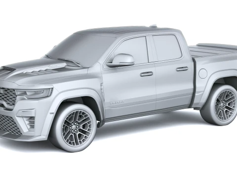 Ram 1500 Rumble Bee SRT Quad Cab 2027 3D Model