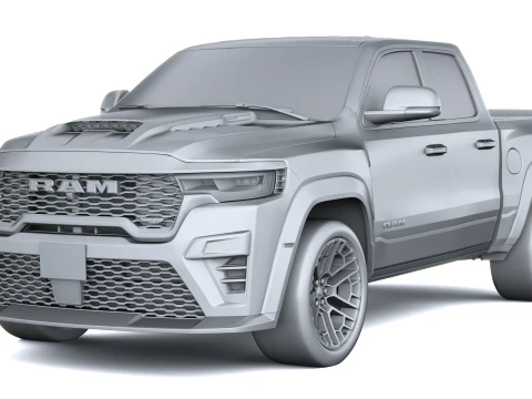 Ram 1500 Rumble Bee SRT Quad Cab 2027 3D Model