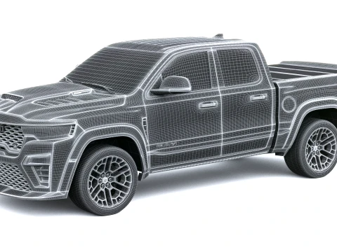Ram 1500 Rumble Bee SRT Quad Cab 2027 3D Model