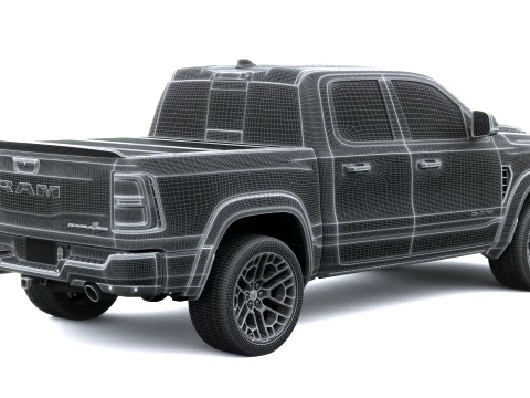 Ram 1500 Rumble Bee SRT Quad Cab 2027 3D Model